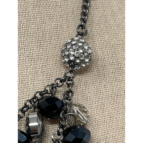 Simply Vera Wang Layered Gun Metal Necklace - Picture 4 of 10